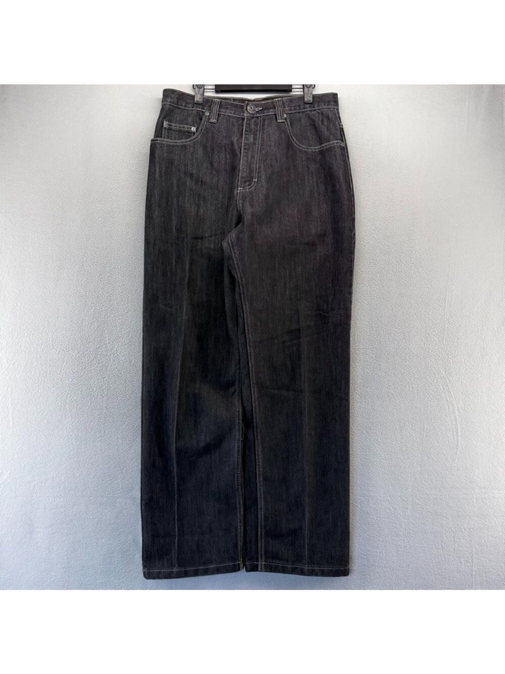 Vintage Brooklyn Xpress Jeans Men's 34x34 FIts 33x32 Black Baggy Straight y2k